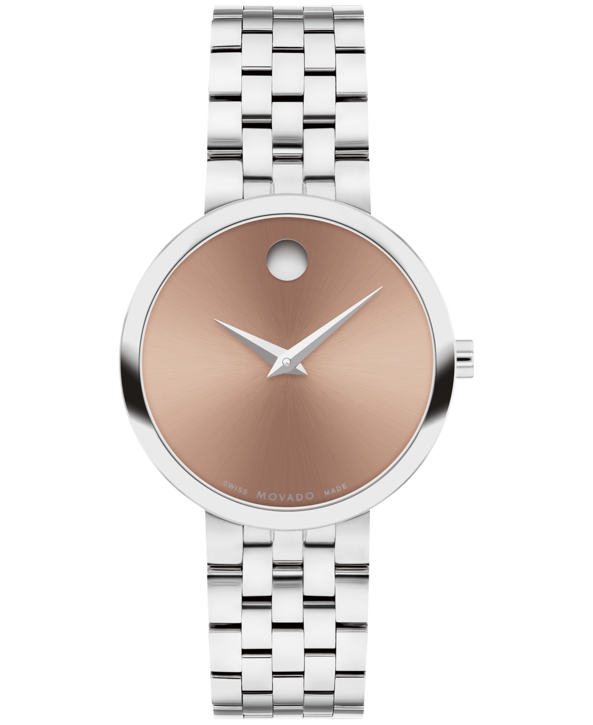 Movado Women's Museum Classic Swiss Quartz Stainless Steel 29.9mm Watch In Brown/silver
