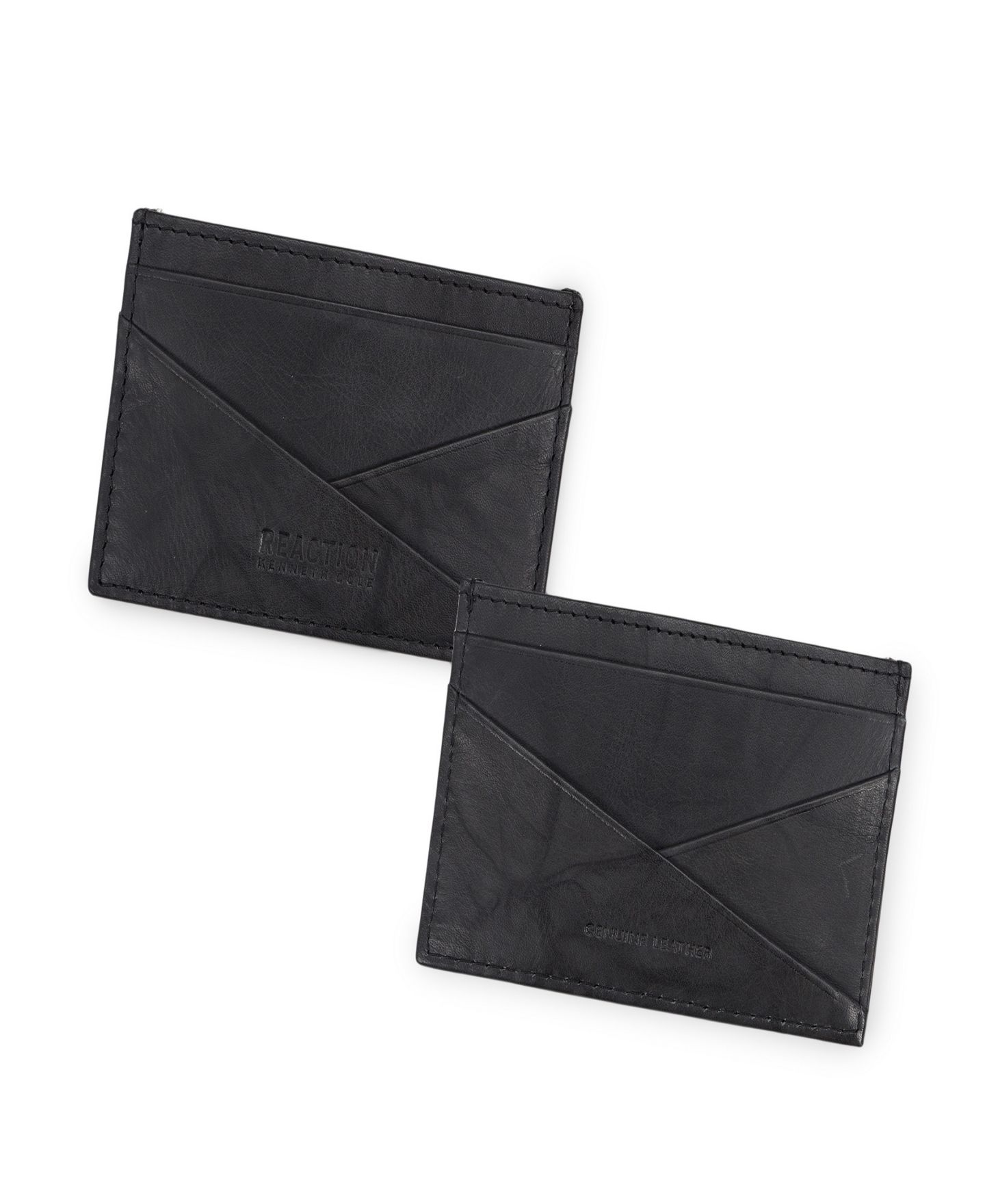 Мужской кошелёк Kenneth Cole Reaction RFID Leather Slimfold Wallet with Removable Magnetic Card Case, цвет: Чёрный — фото 3