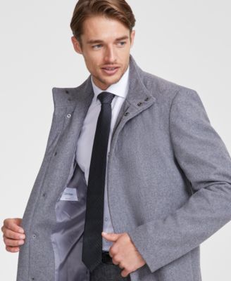 Men's Mayden Slim-Fit Wool Blend Overcoat 