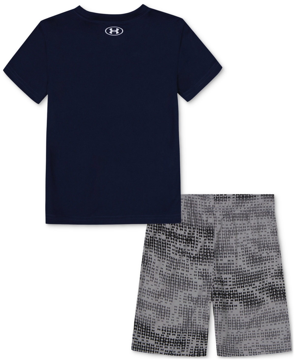 Shop Under Armour Toddler & Little Boys Logo T-shirt & Printed Shorts, 2 Piece Set In Midnight Navy