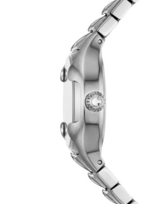 Women's Vert Three Hand Silver-Tone Stainless Steel Watch 32mm