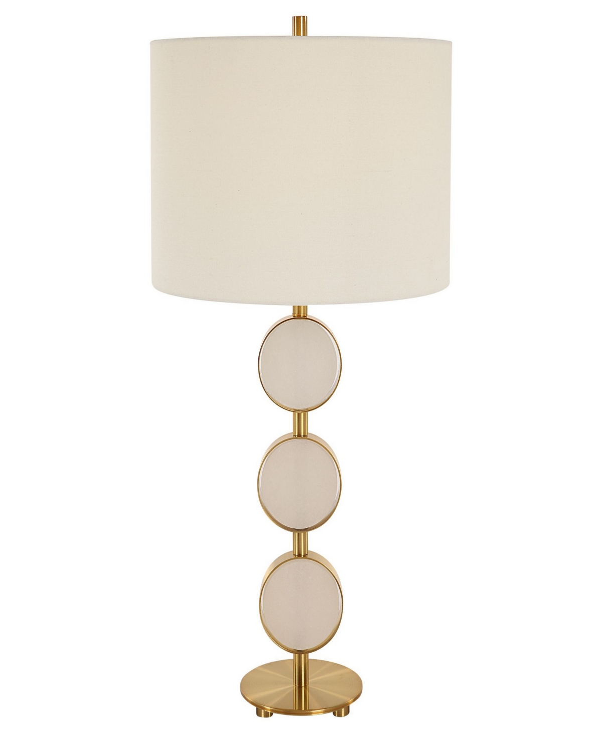 Shop Uttermost 28.5" Three Rings Table Lamp In Brass