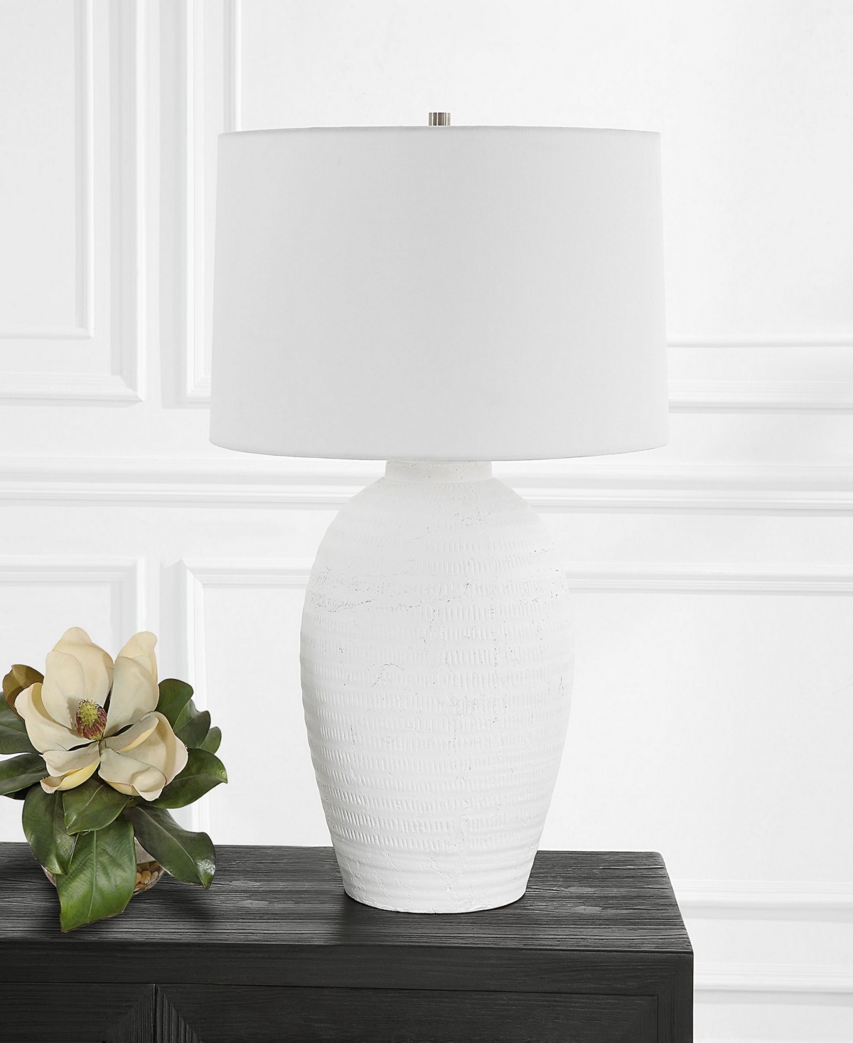 Shop Uttermost 28.5" Reyna Table Lamp In White