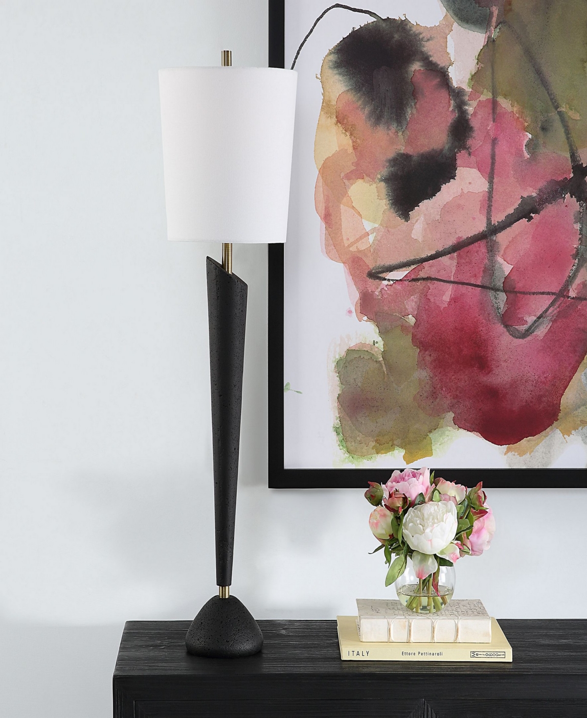 Uttermost 36" Cypher Buffet Lamp In Black