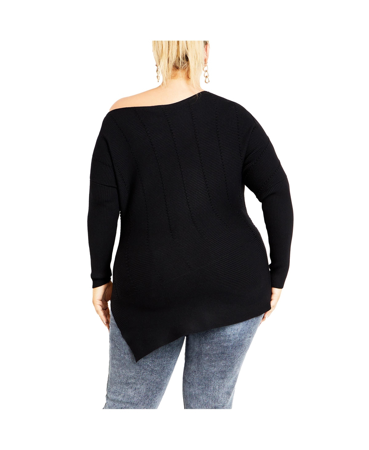 City Chic Plus Size Lean In Sweater