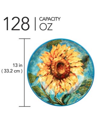 Golden Sunflowers Serving Bowl