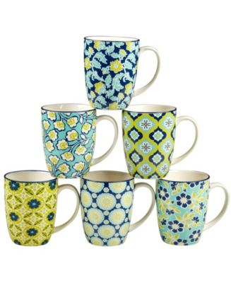 Certified International Tapestry Mugs, Set of 6 - Macy's