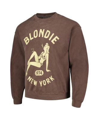 Men's Brown Distressed Blondie New York Pullover Sweatshirt