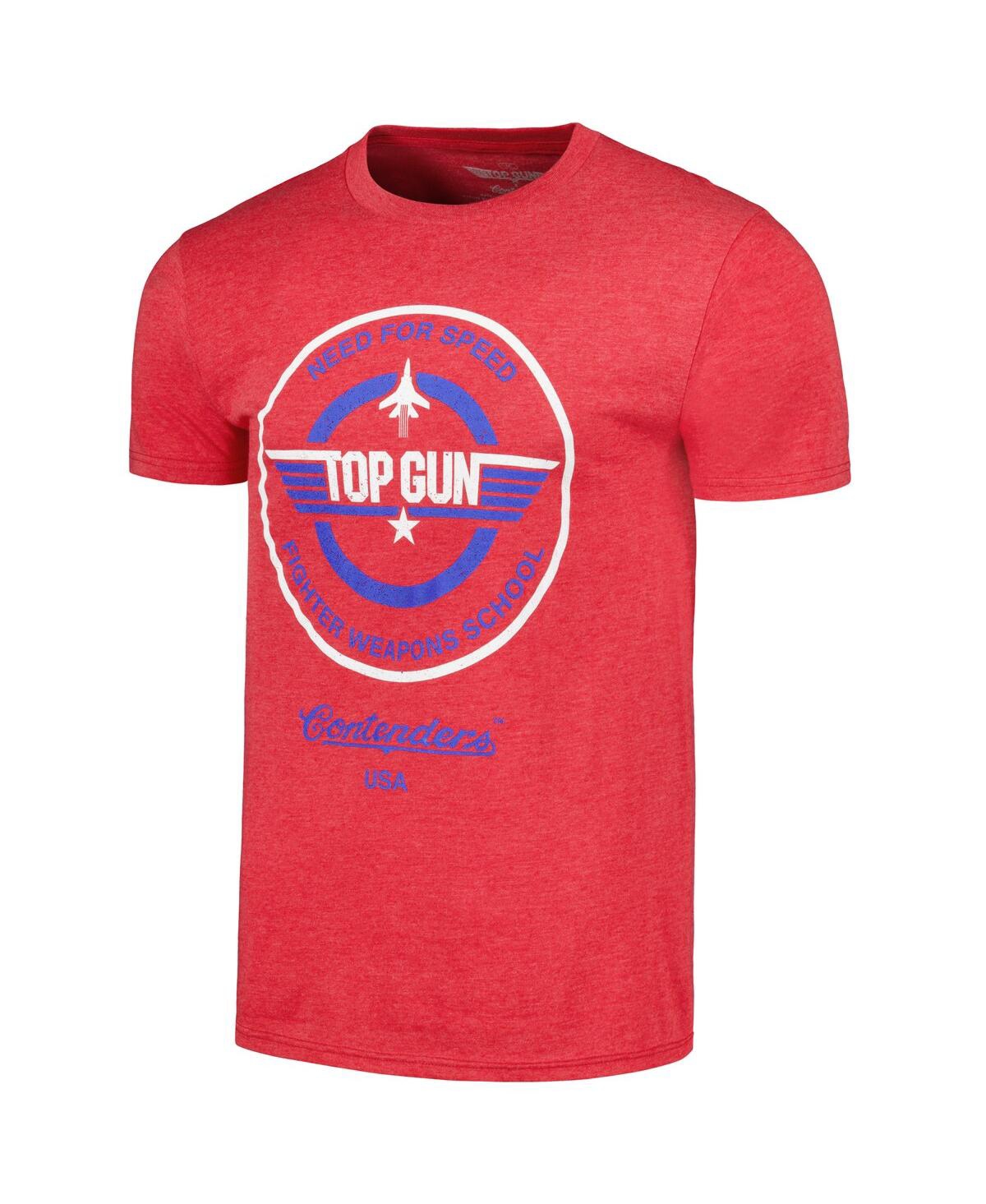 Shop Contenders Clothing Men's  Heather Red Top Gun Crest T-shirt