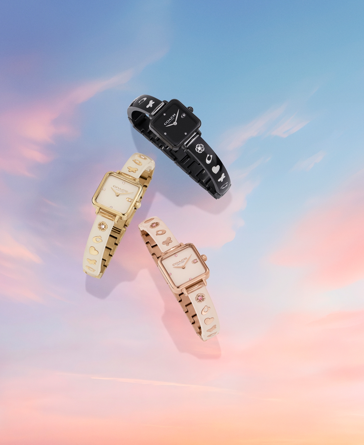 Coach Women's Cass Blush Resin Bangle Bracelet Watch 22mm