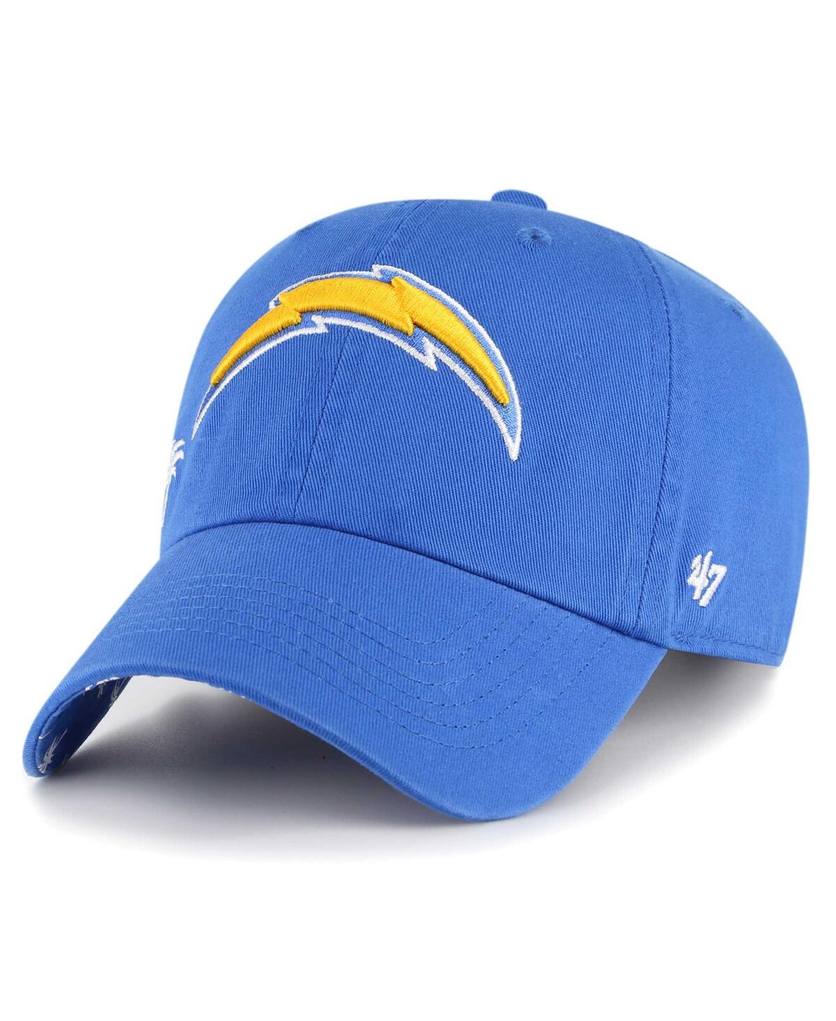 Shop 47 Brand Women's ' Powder Blue Los Angeles Chargers Confetti Icon Clean Up Adjustable Hat