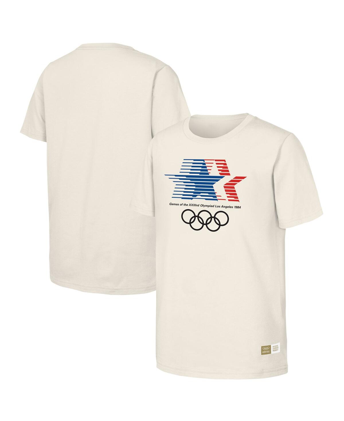 Shop Outerstuff Men's Natural 1984 Los Angeles Games Olympic Heritage T-shirt