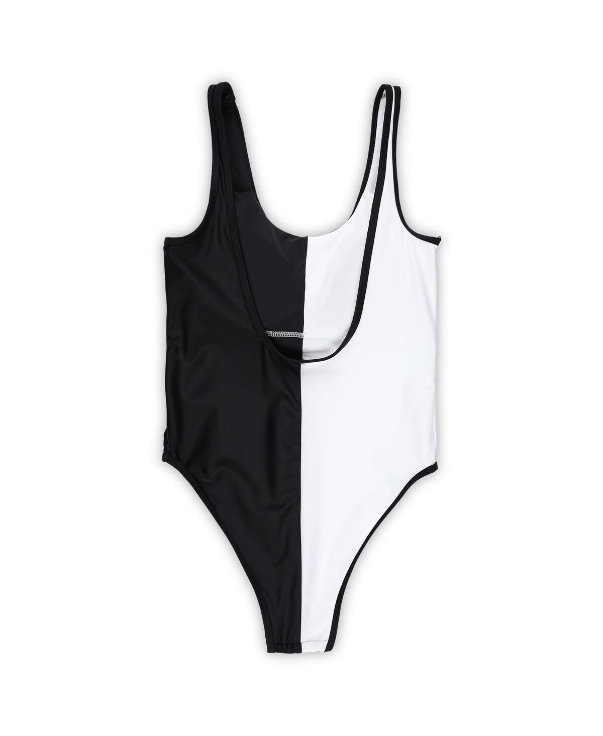 G-iii 4her By Carl Banks Women's  Black, White Pittsburgh Steelers Last Stand One-piece Swimsuit In Black,white