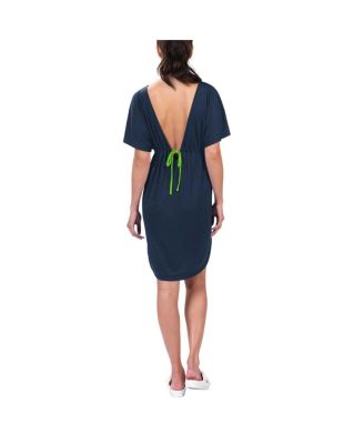 Women's Navy Seattle Seahawks Versus Swim Cover-Up