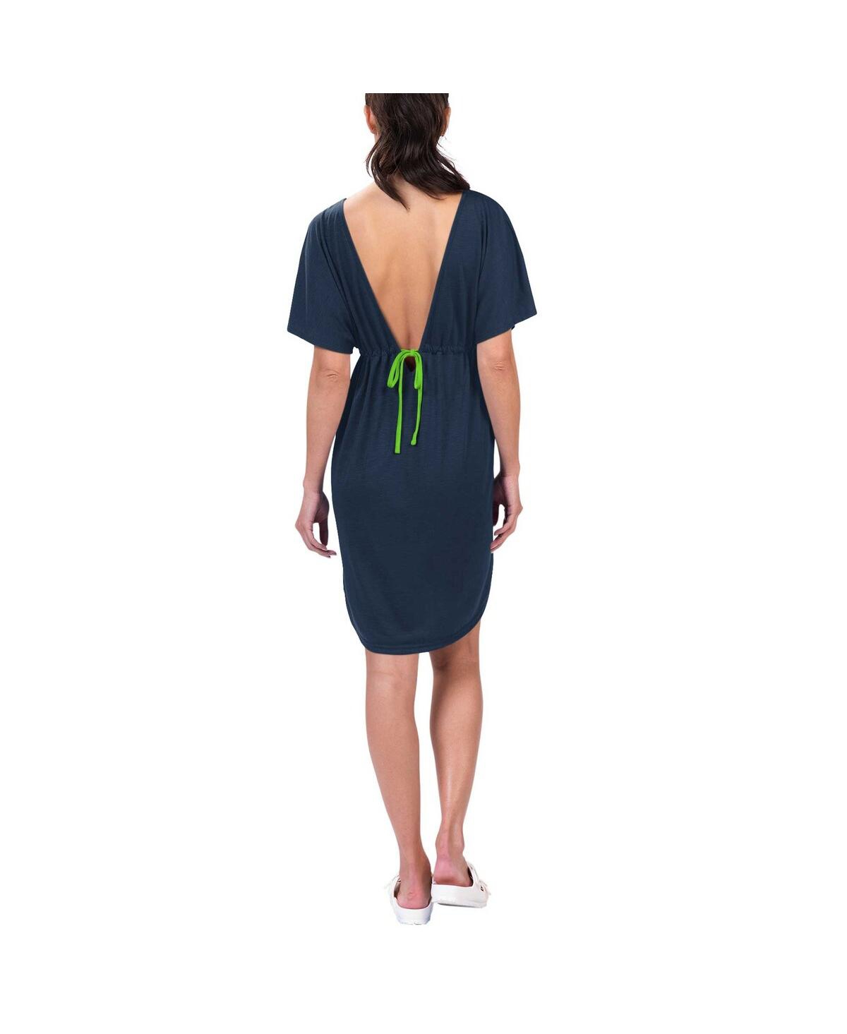 G-iii 4her By Carl Banks Women's  Navy Seattle Seahawks Versus Swim Cover-up In Navy