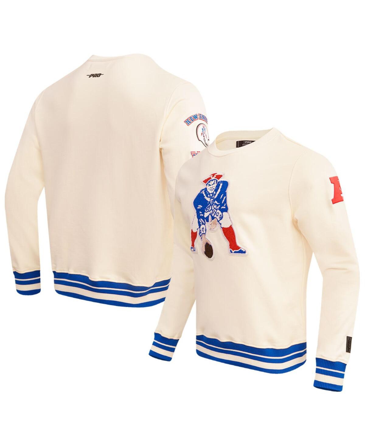 Men's Pro Standard Cream New England Patriots Retro Classics Fleece Pullover Sweatshirt - Cream