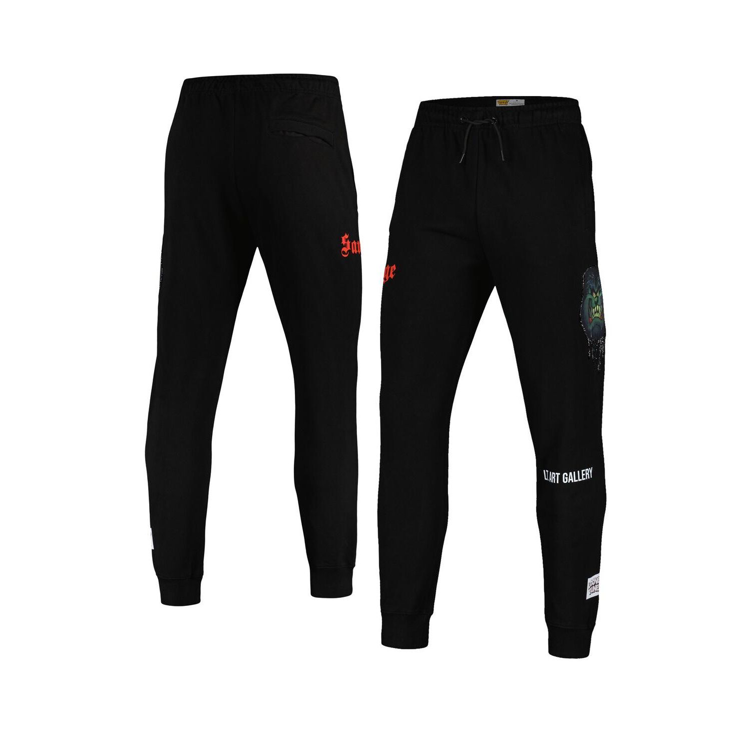 Men's Black Looney Tunes Taz Savage Jogger Pants