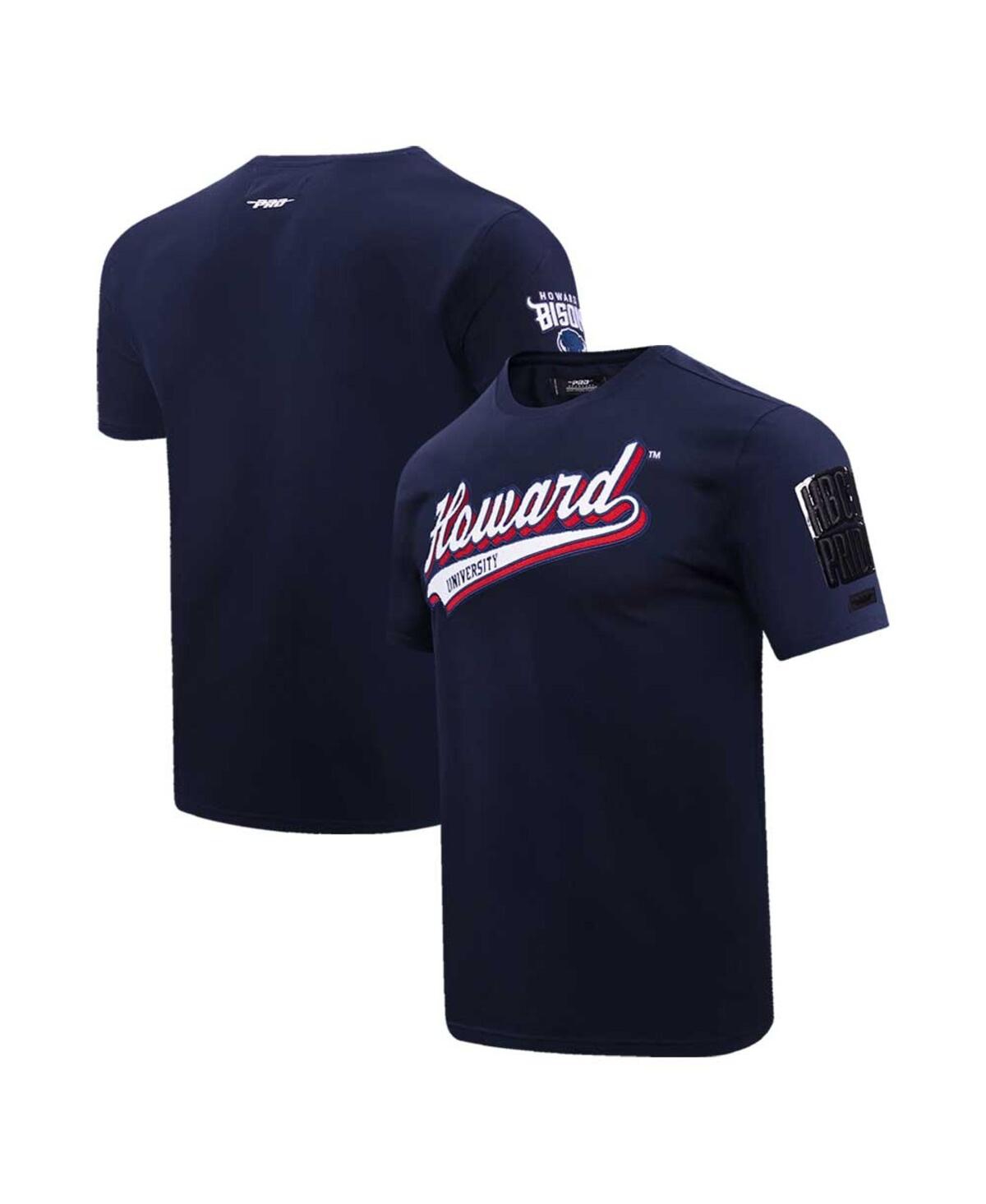 Men's Pro Standard Navy Howard Bison Script Tail T-shirt - Navy