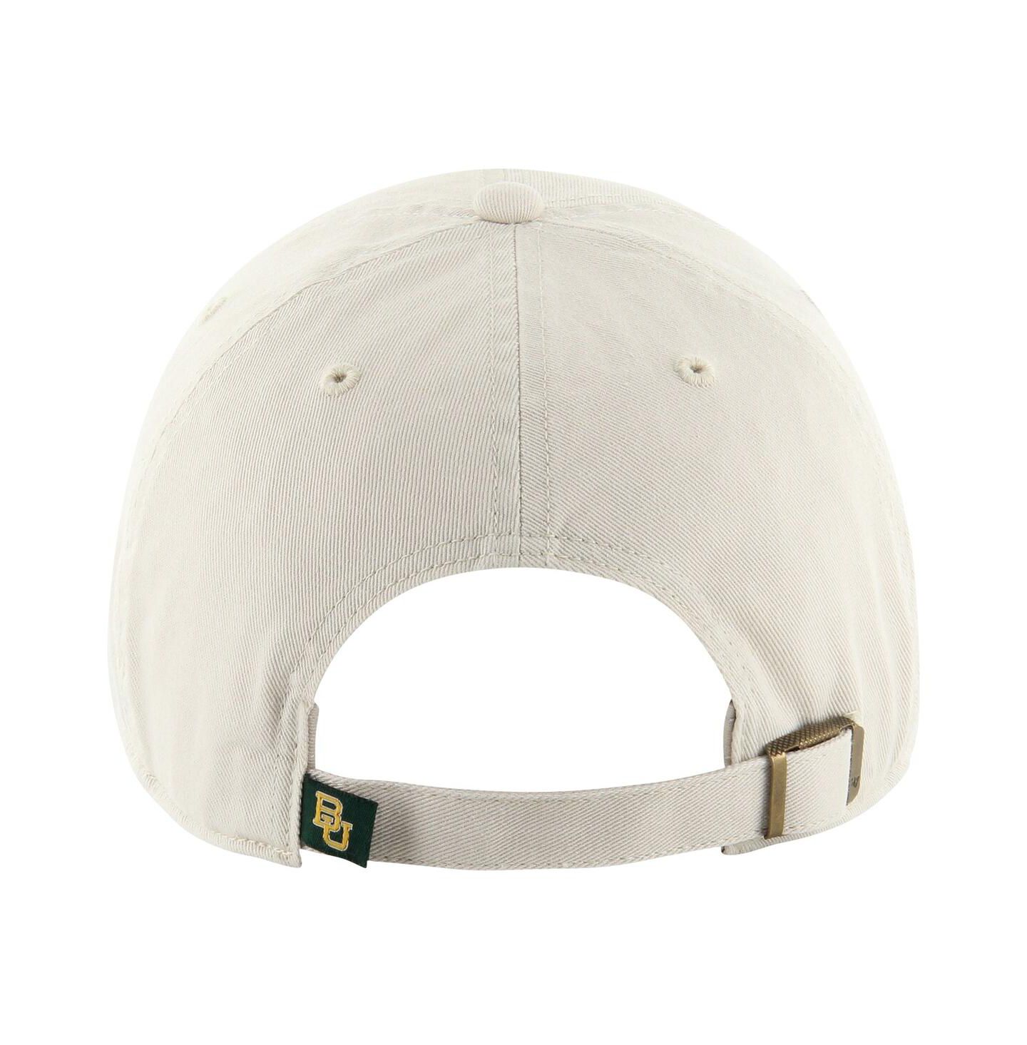 Мужская кепка '47 Brand Cream Distressed Baylor Bears Vintage-Like Clean Up Adjustable Hat — фото 2