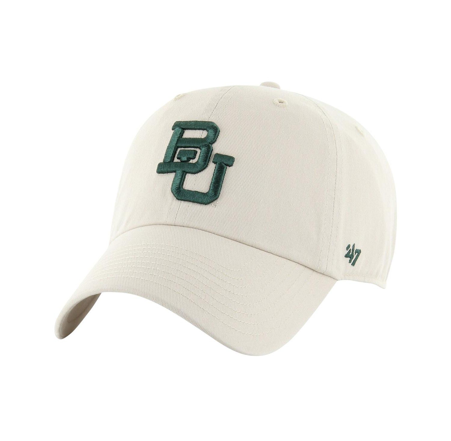 Men's Cream Distressed Baylor Bears Vintage-Like Clean Up Adjustable Hat
