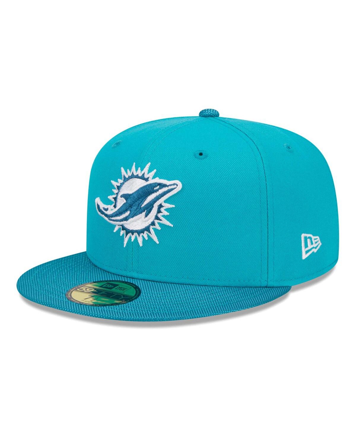 Men's New EraMiami Dolphins Active Ballistic 59FIFTY Fitted Hat - Aqua