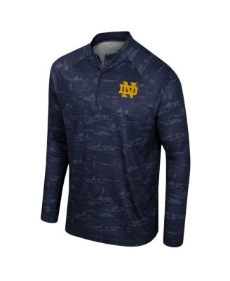 Men's Navy Notre Dame Fighting Irish Carson Raglan Quarter-Zip Jacket