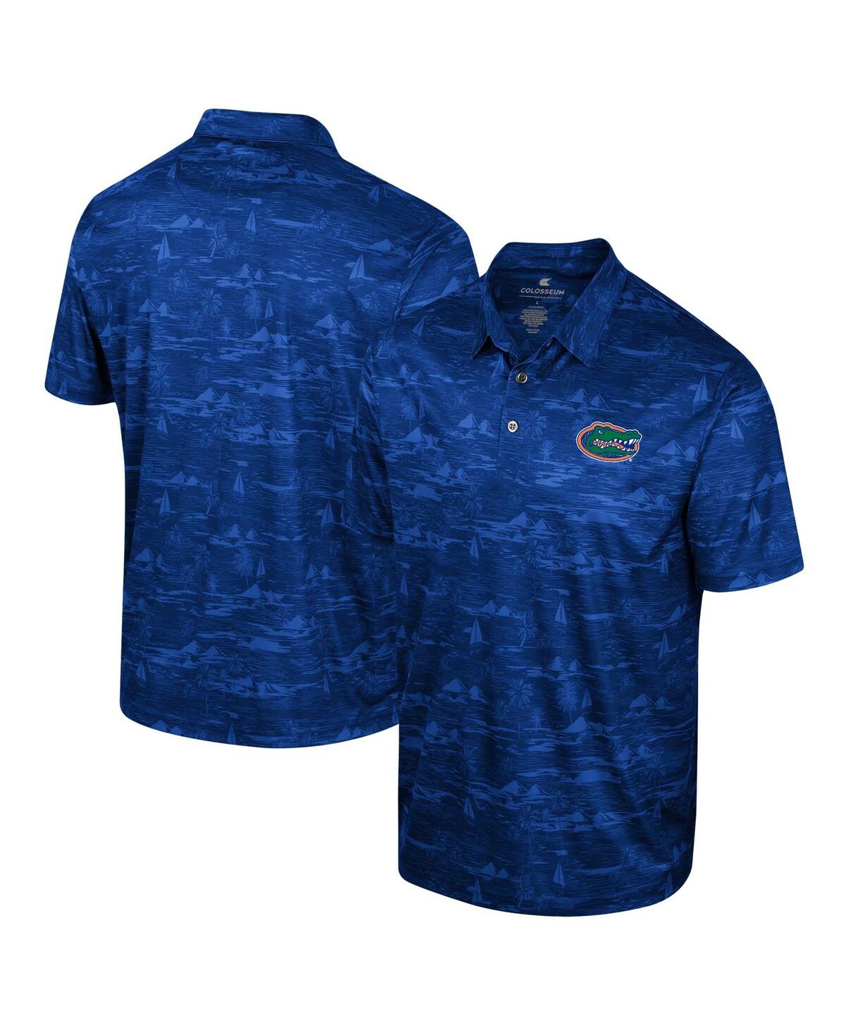 Colosseum Men's  Royal Florida Gators Daly Print Polo Shirt