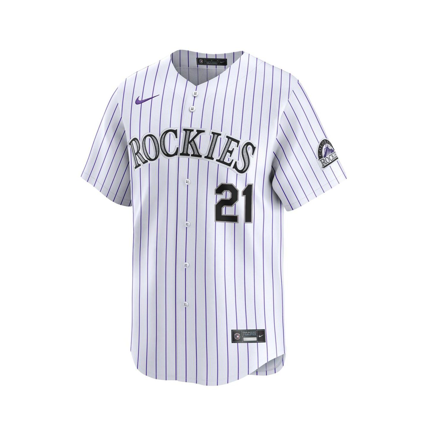 Мужской топ Nike Kyle Freeland White Colorado Rockies Home Limited Player Jersey — фото 2