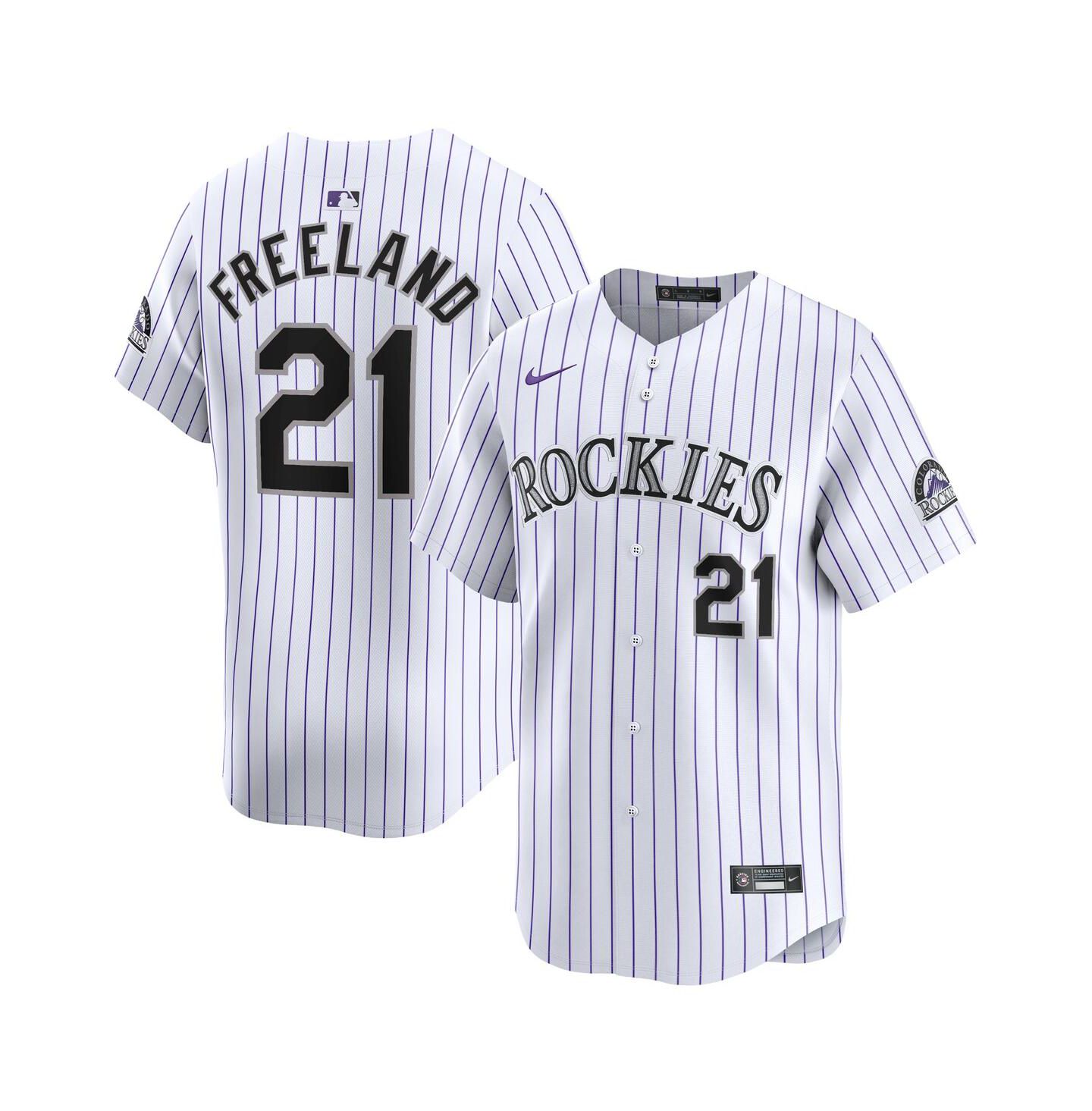 Мужской топ Nike Kyle Freeland White Colorado Rockies Home Limited Player Jersey — фото 1