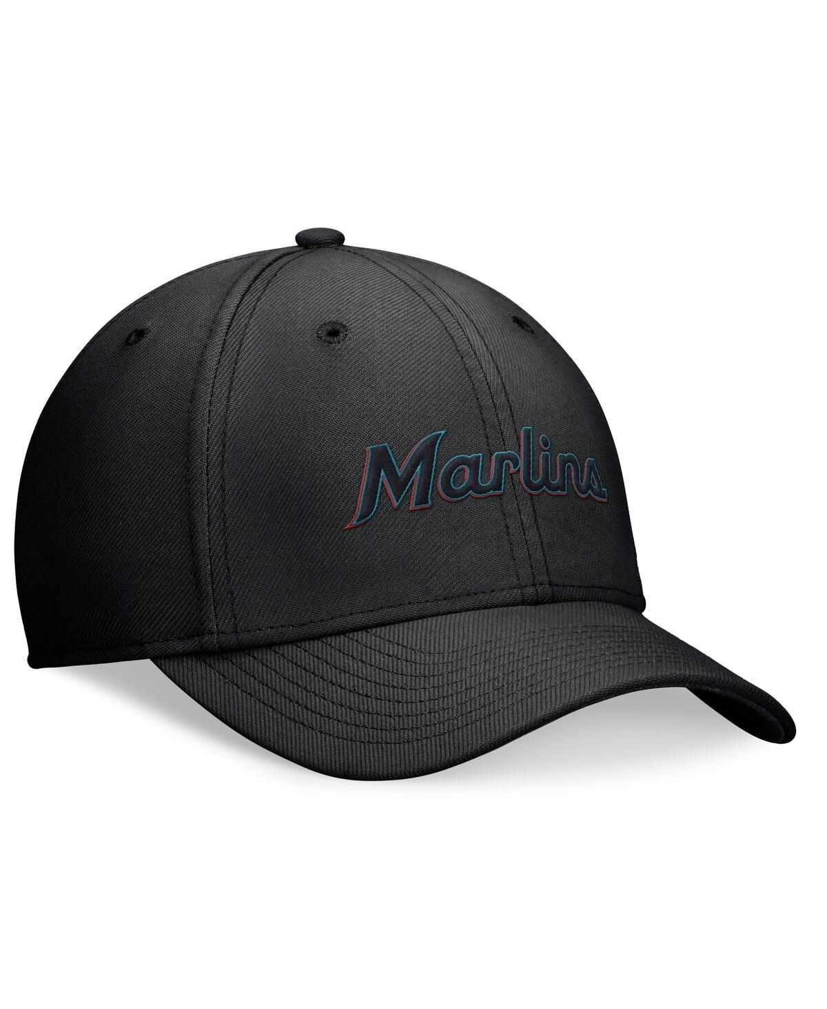 Men's NikeMiami Marlins Evergreen Performance Flex Hat - Black