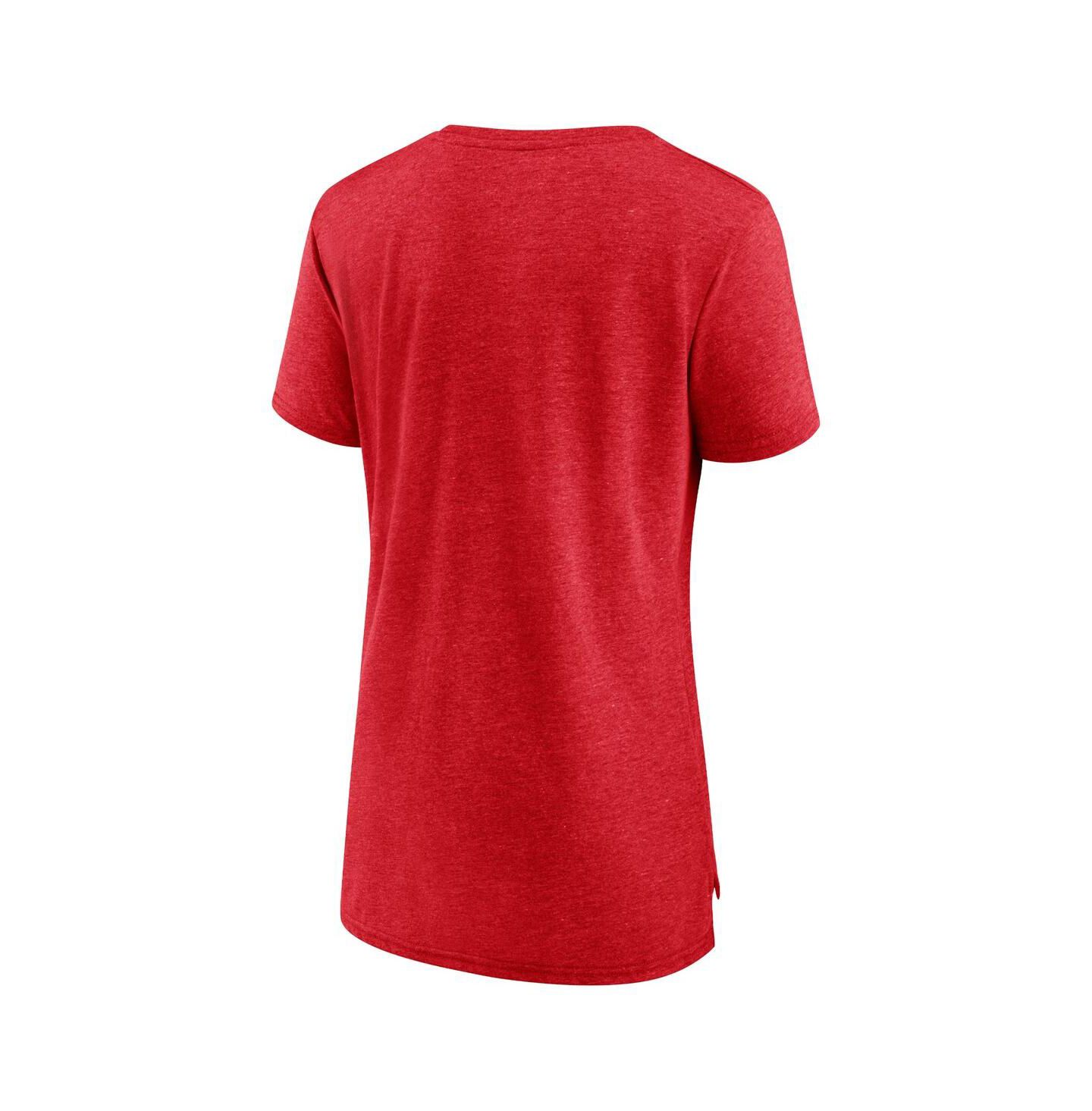 Женская футболка Fanatics Heather Red Chicago Bulls League Leader Tri-Blend — фото 3