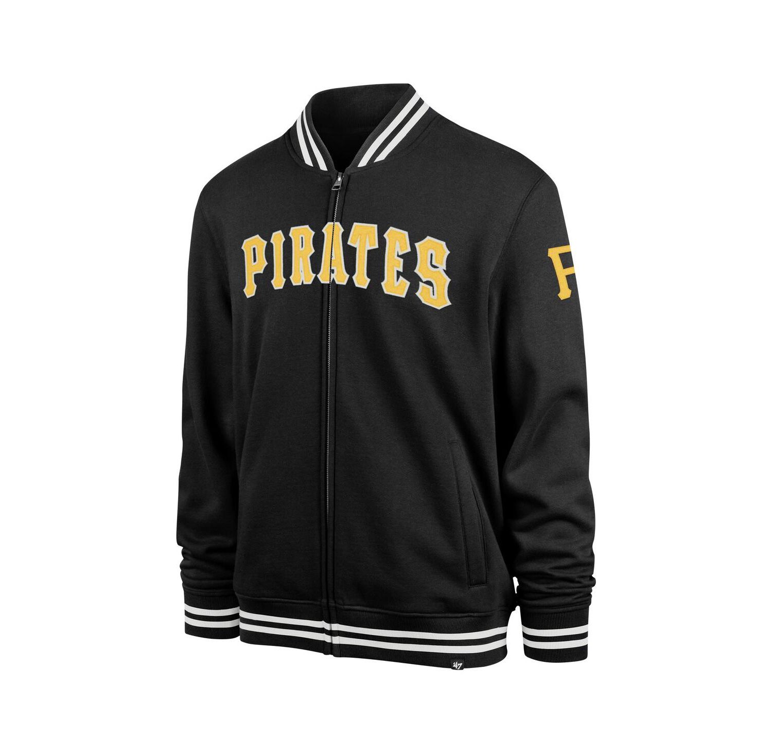 Men's Black Pittsburgh Pirates Wax Pack Pro Camden Full-Zip Track Jacket