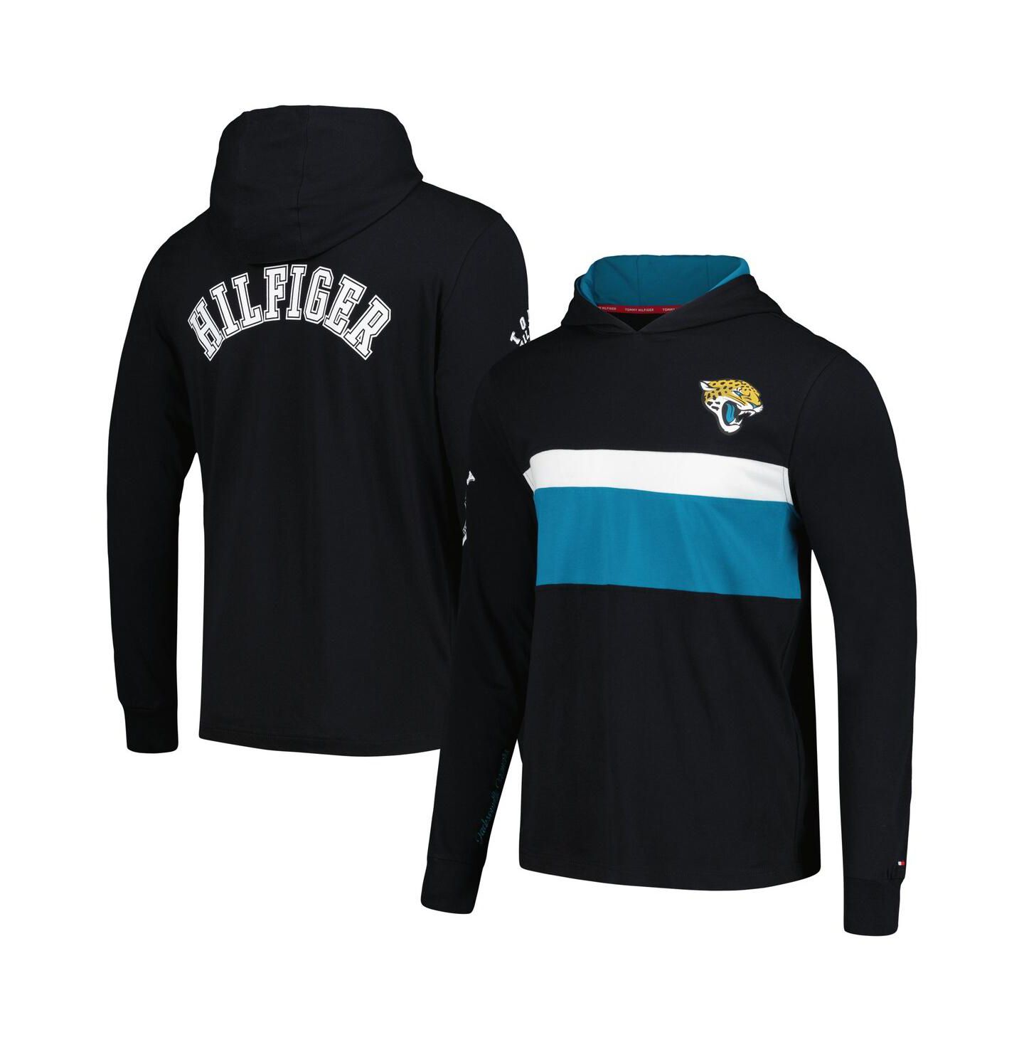 Мужское худи Tommy Hilfiger Black Jacksonville Jaguars Morgan Long Sleeve T-shirt — фото 1