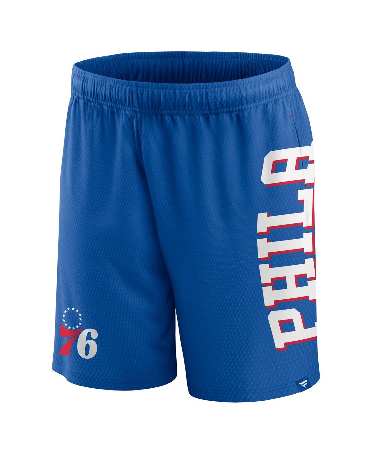 Men's FanaticsPhiladelphia 76ers Post Up Mesh Shorts - Royal