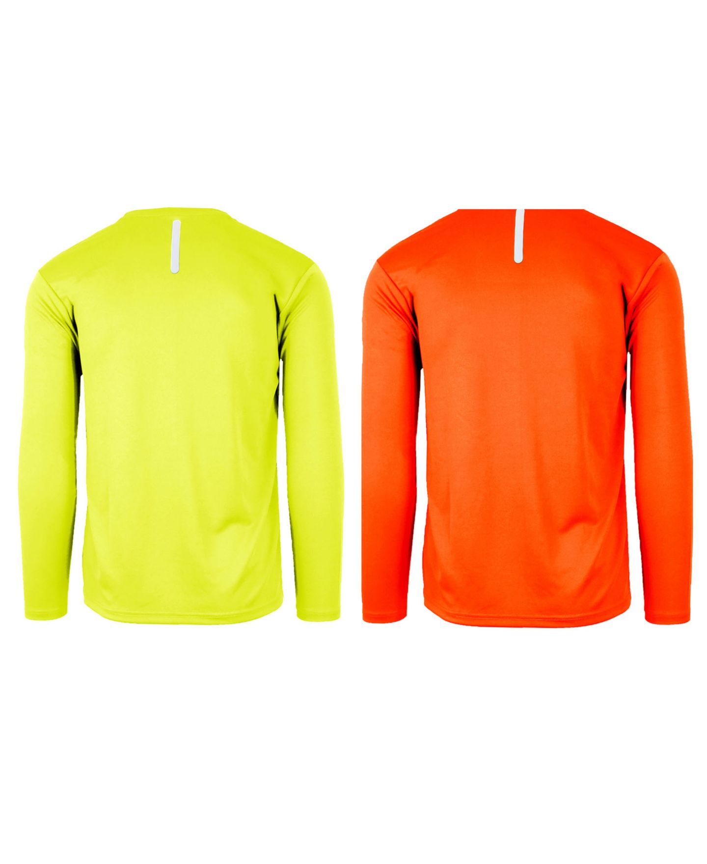 Мужские футболки Galaxy By Harvic Long Sleeve Moisture-Wicking Performance Crew Neck Tee -2 Pack, цвет: Неоновый зелёный — фото 8