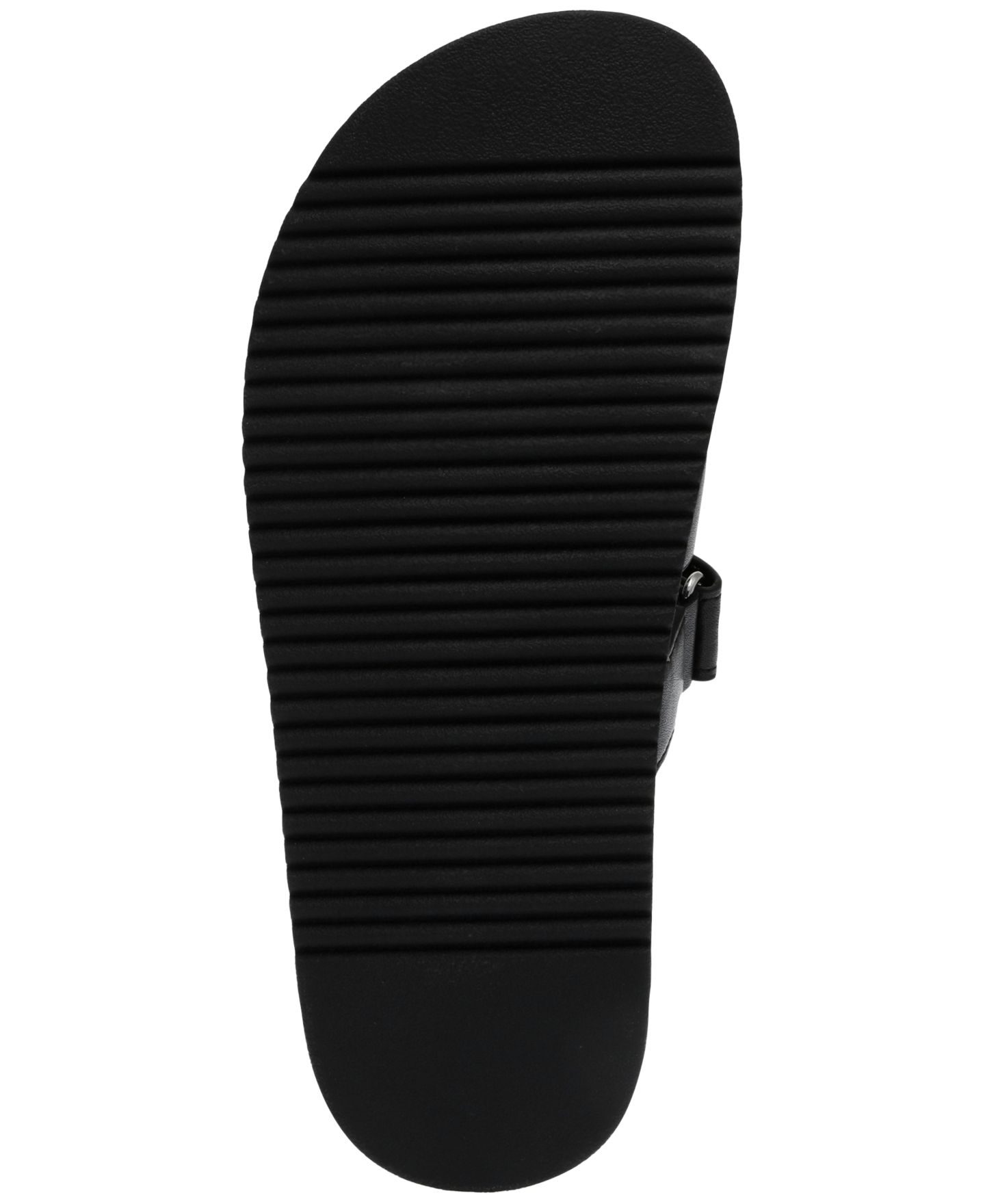 Женские сандалии Steve Madden Mayven Footbed Slide, цвет: Чёрный кожаный — фото 6