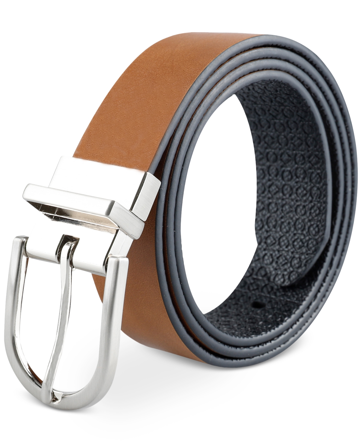 Calvin Klein Women's Embossed Casual Reversible Belt -black