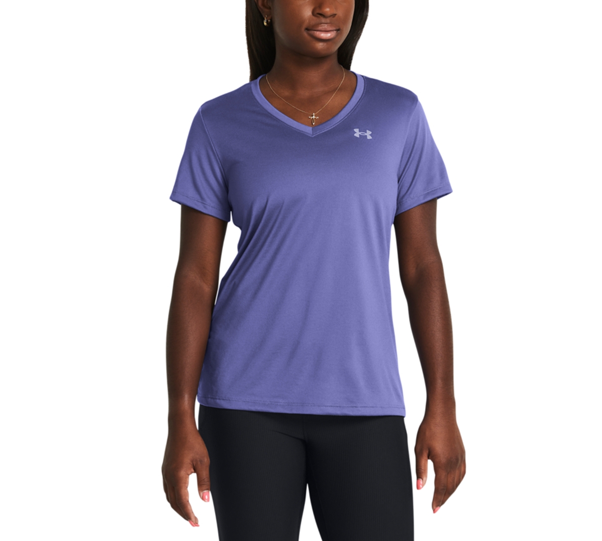 Under Armour Women's Tech V-neck Short-sleeve Top In Purple