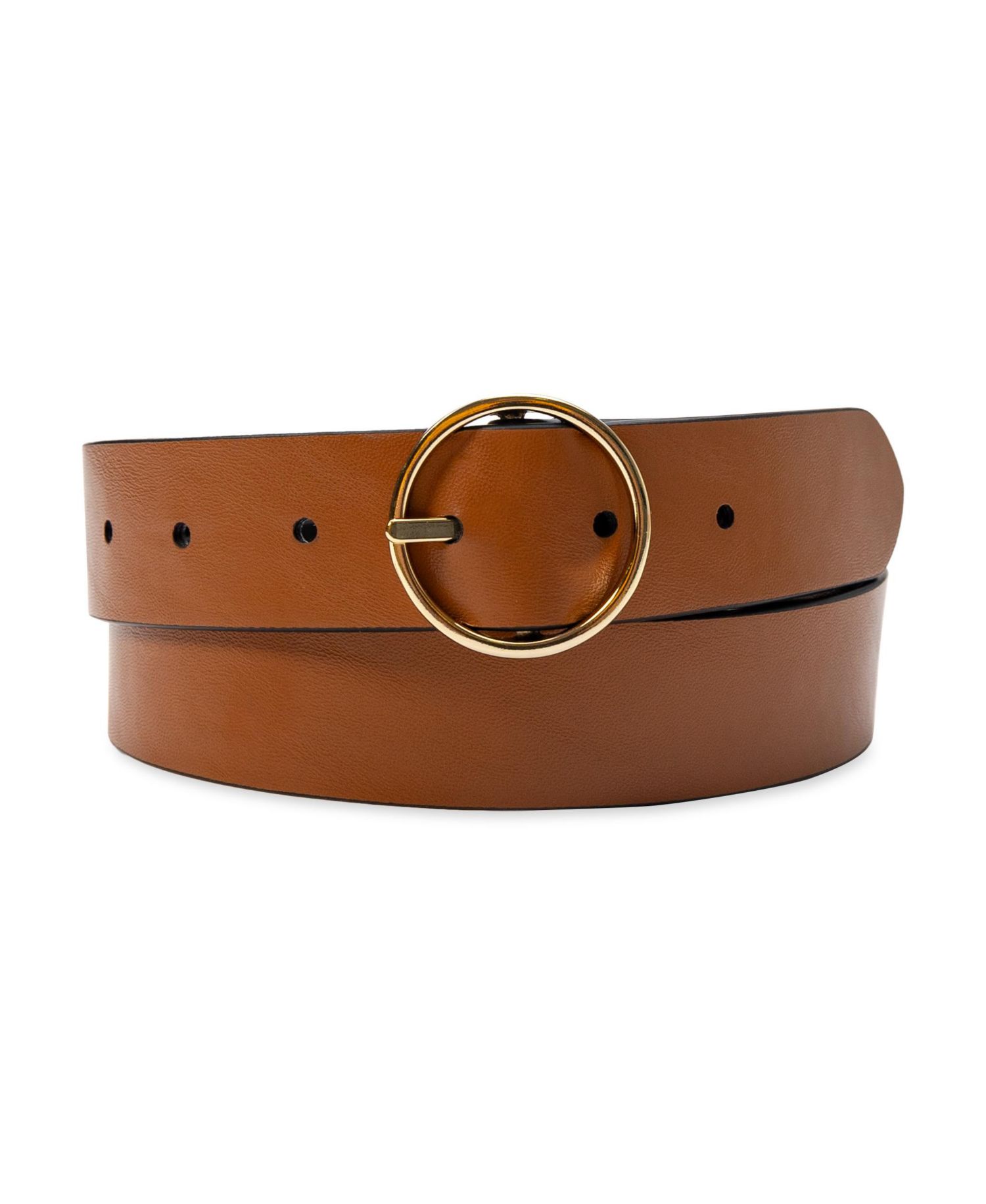 Women's Two-In-One Center Bar Reversible Genuine Leather Belt