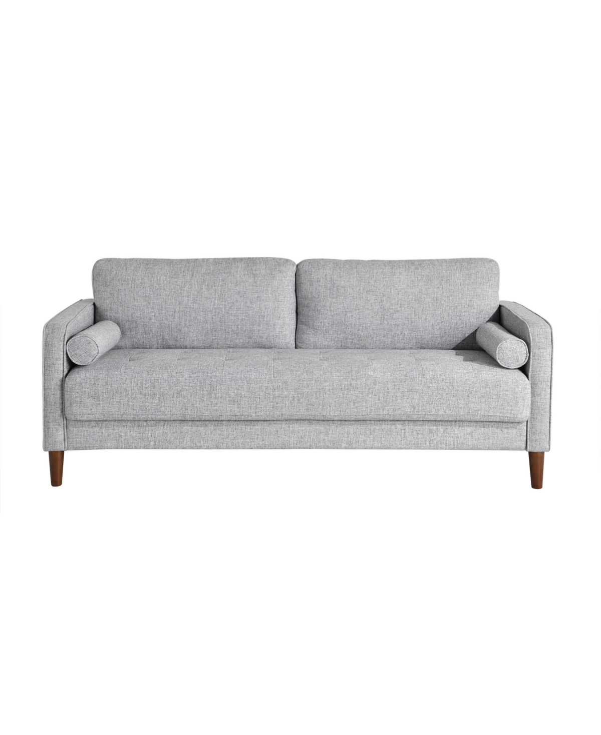 Shop Lifestyle Solutions 75.6" W Polyester Lillith Sofa With Track Arms In Light Gray