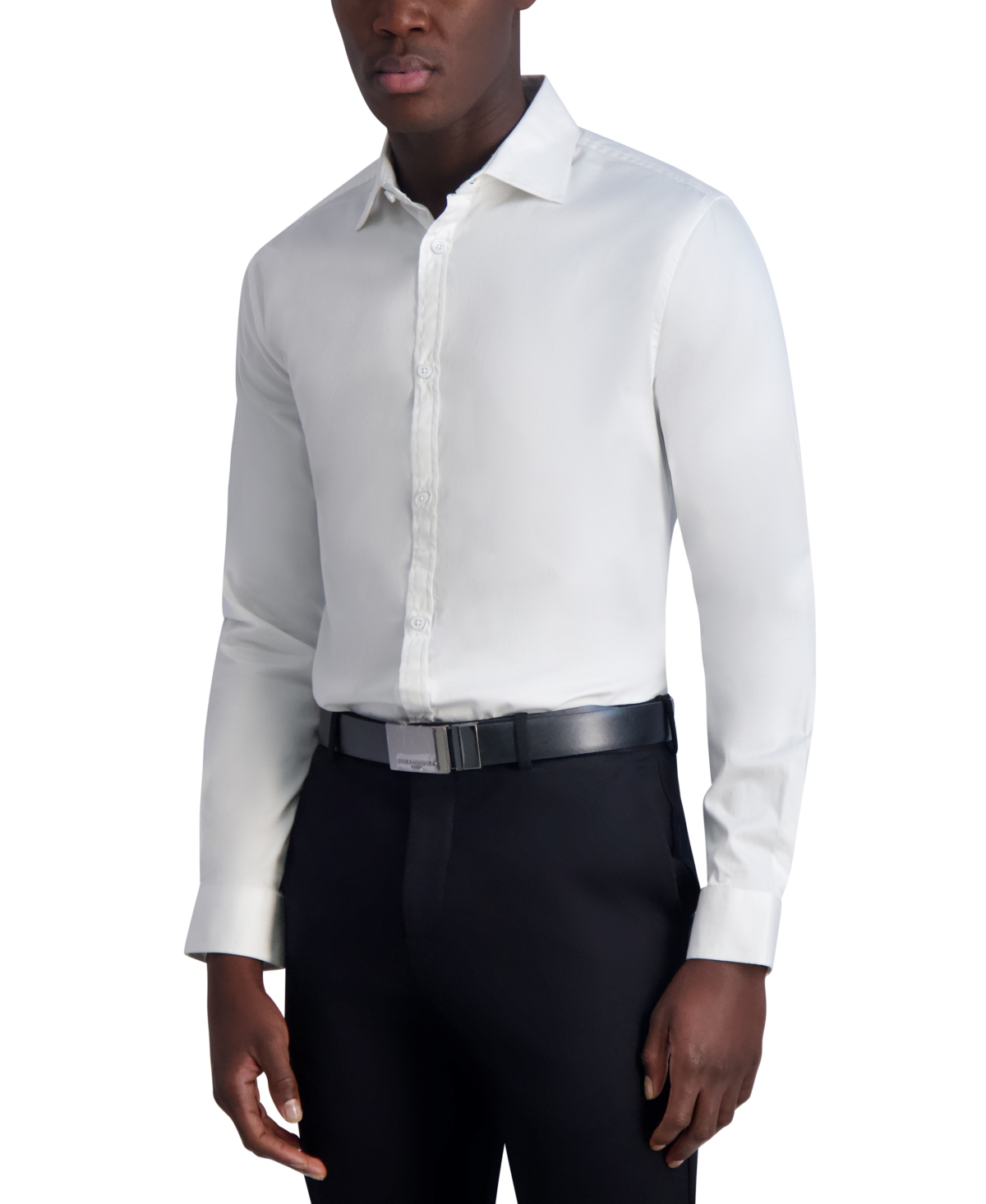 Karl Lagerfeld Paris Men's Slim-Fit Sateen Woven Shirt