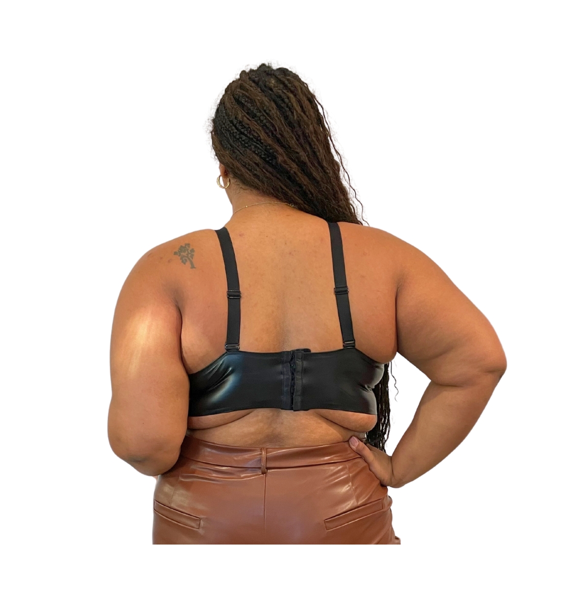 Naked Rebellion Women's Nude Shade Leather Bralette