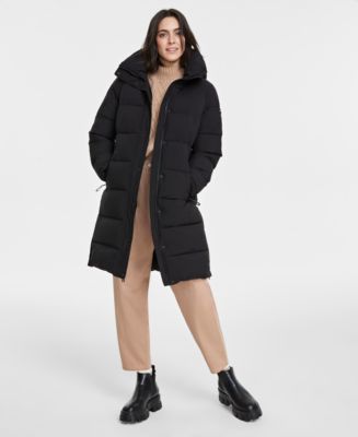 BCBGMAXAZRIA Women's Hooded Collared Puffer Coat - Macy's