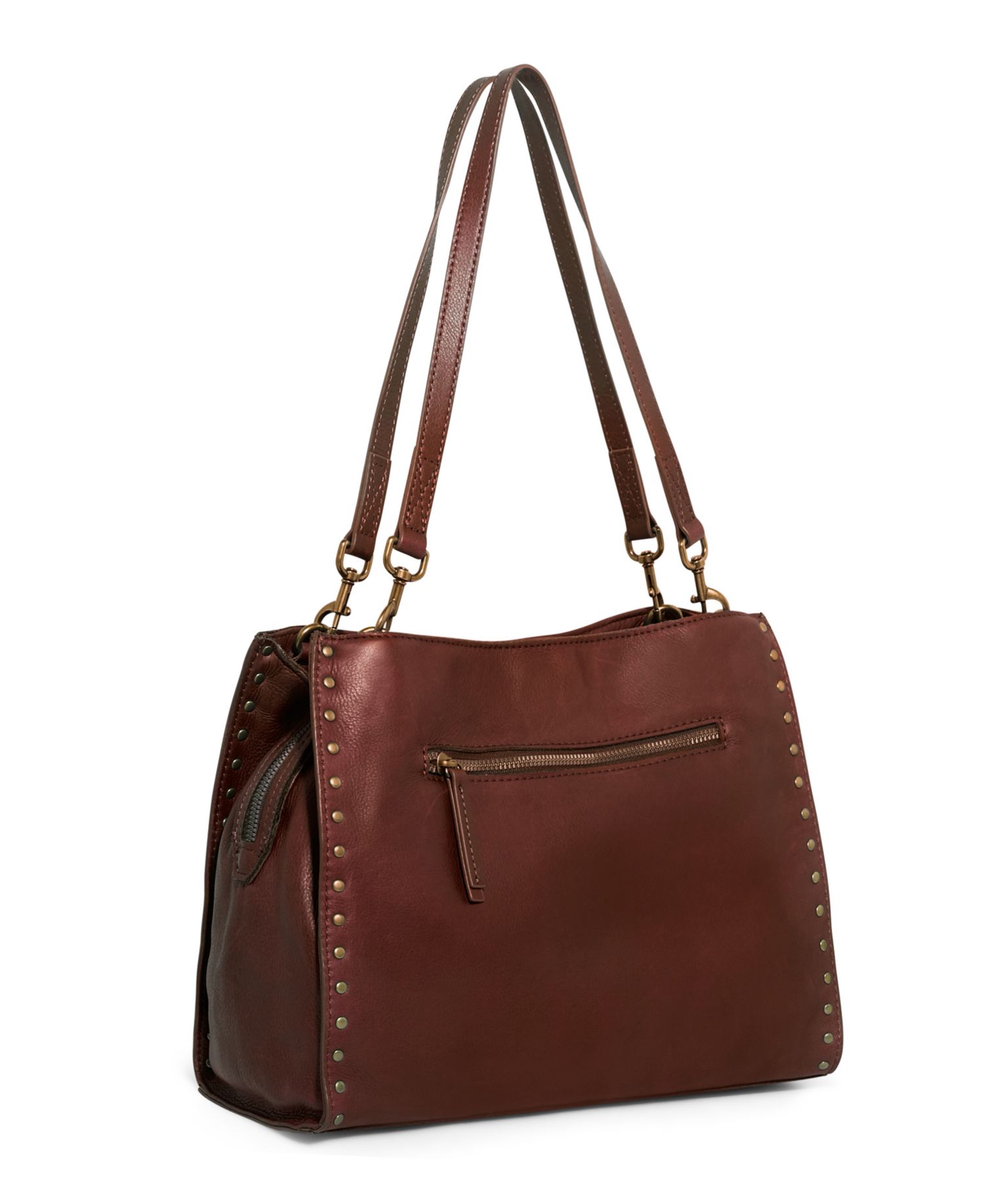 Lenox Studded Triple Entry Satchel