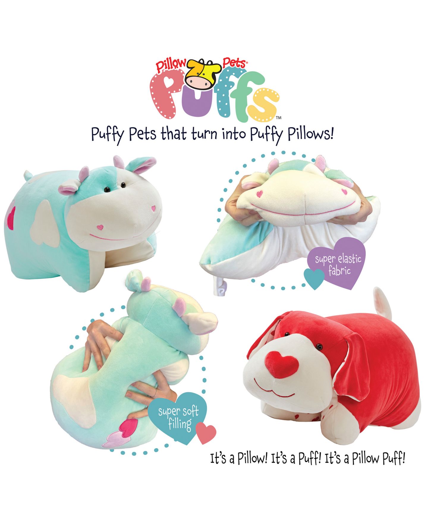 Детские мягкие игрушки Pillow Pets Carly Cow 18" Converts-from-Plush-to-Pillow Pillow Pet — фото 7