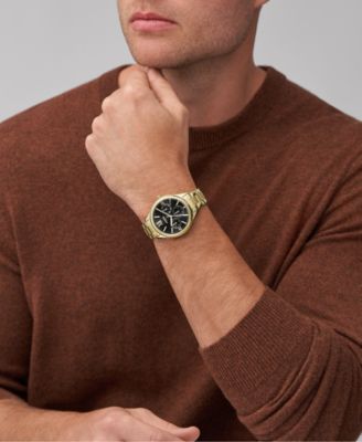 Fossil His and Hers Multifunction Gold-Tone Stainless Steel Watch Box Set, 42mm 38mm