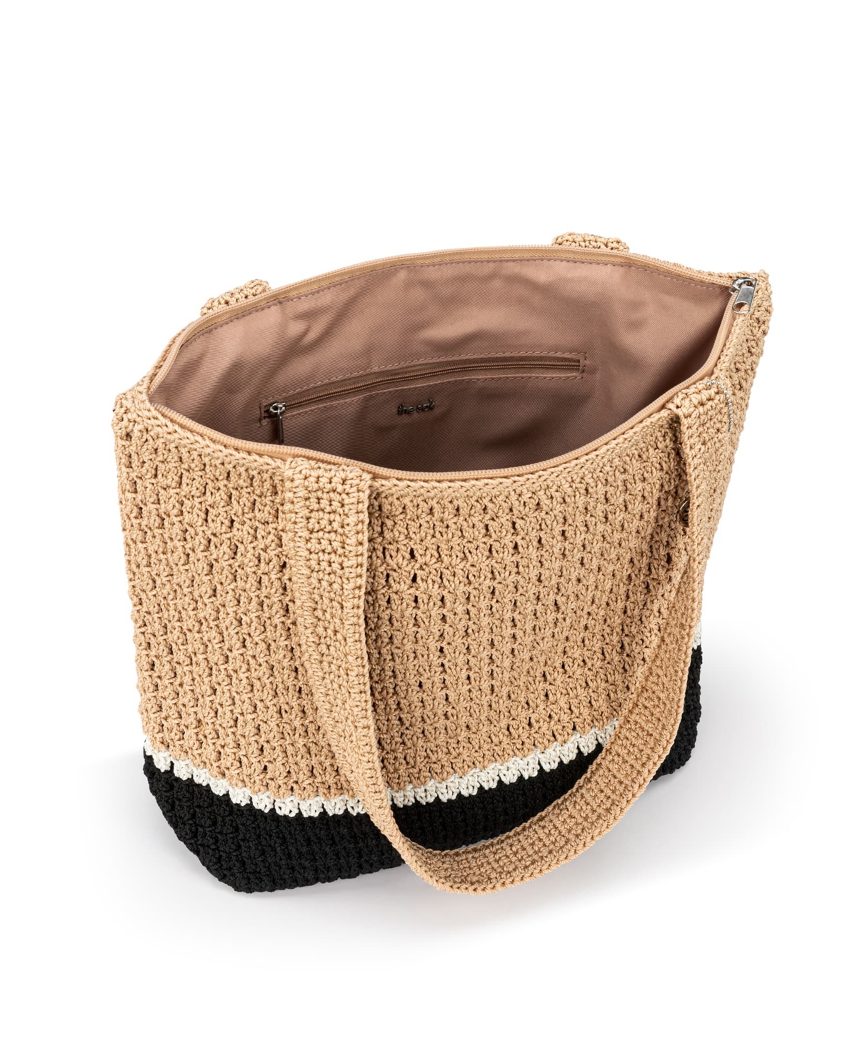 The Sak Casual Classics Crochet Tote In Wood With Gold