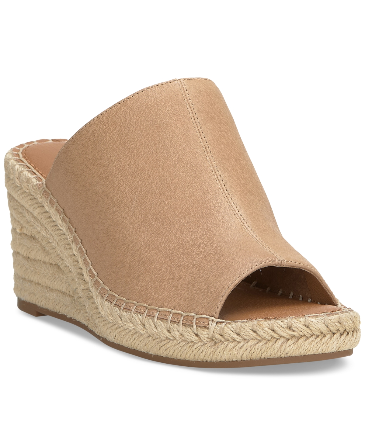 Shop Lucky Brand Women's Cabriah Espadrille Wedge Heel Sandals In Sandstorm Leather