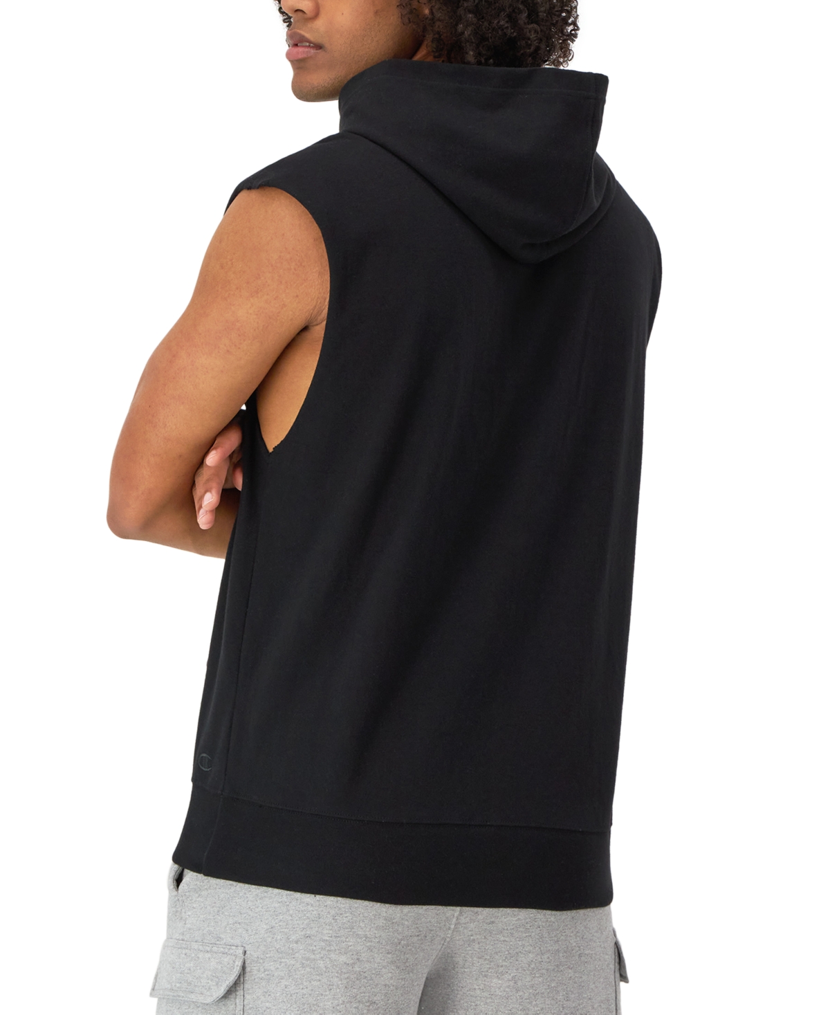 Champion Men's Relaxed Fit Middleweight Sleeveless Logo Hoodie