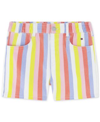 Tommy Hilfiger - Big Girls Striped Denim Shorts
